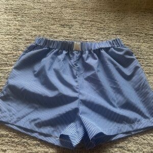 Blue Striped Shorts